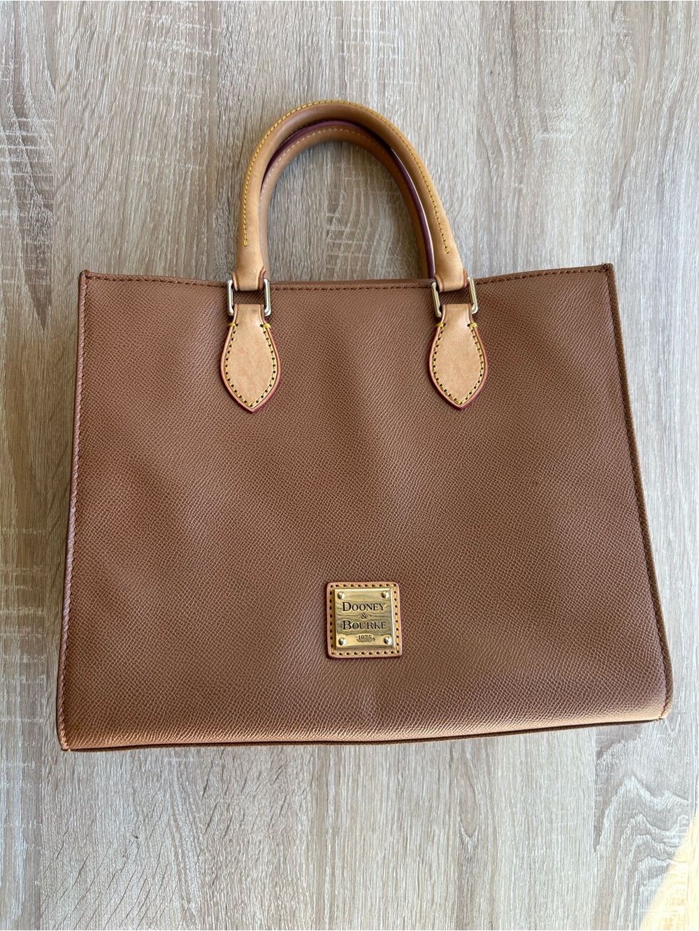 Dooney & Bourke Janine Tan Leather Tote Bag